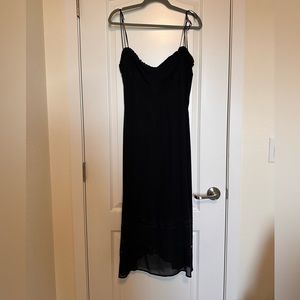 Reformation Ronan black spaghetti strap dress